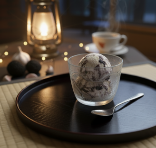 黒にんにくアイス混ぜた後